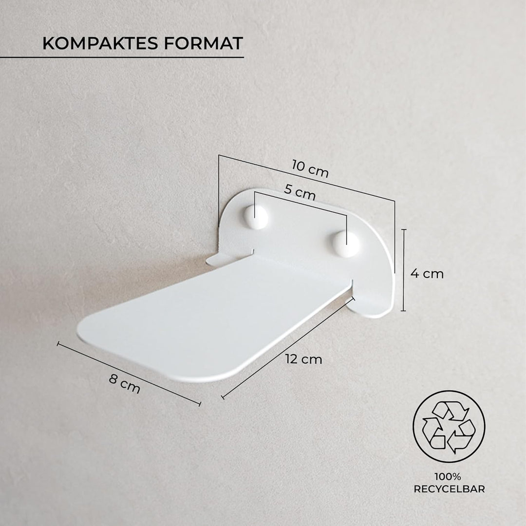 MILUKA Unsichtbares Bücherregal Wand | 3er Set Wandregal weiss für Bücher von 15 cm | Schwebendes Bü