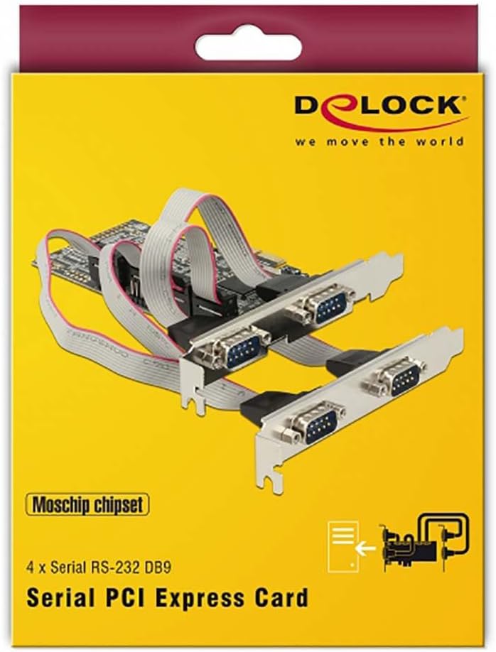 Delock PCI Express Karte 4 x Seriell Silber