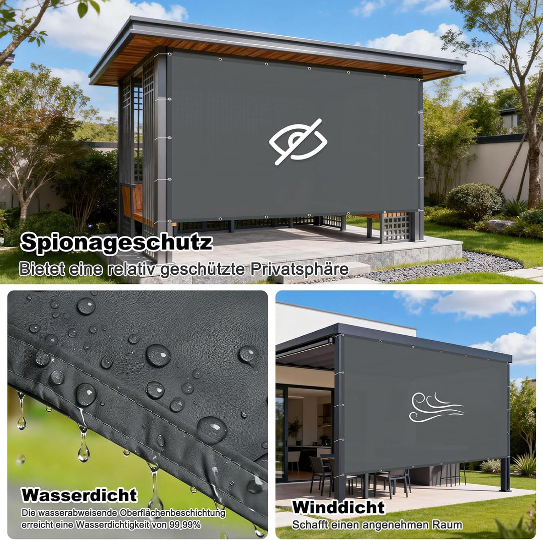 SUNNY GUARD Sonnensegel Wasserdicht 1.5x2m Rechteckig mit Ösen Segel Sonnenschutz Wetterfest UV Schu