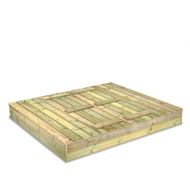 Sandkasten Sandbox Sandkiste mit Klappdeckel - WICKEY Flippey 150x165 cm