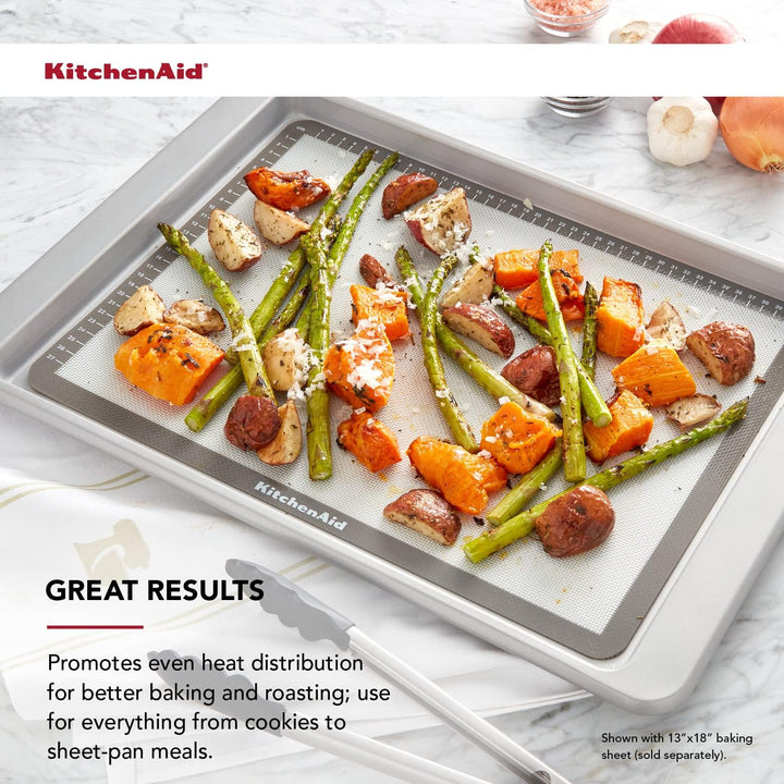 KitchenAid Silikon-Backmatte, 30,5 x 43,2 cm, Grau 12x17-Inch Grau, 43.2L x 30.5B cm Grau