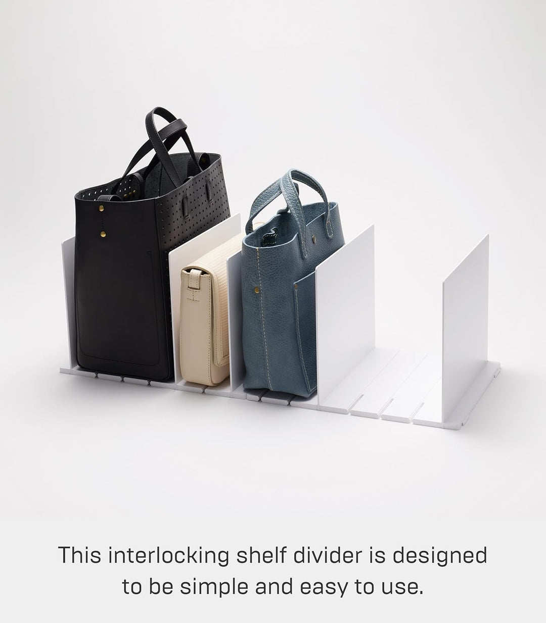 YAMAZAKI 4956 SMART Taschen-Organizer (2er-Set), weiss, ABS-Harz, minimalistisch, 31.8 x 24 x 21 cm,