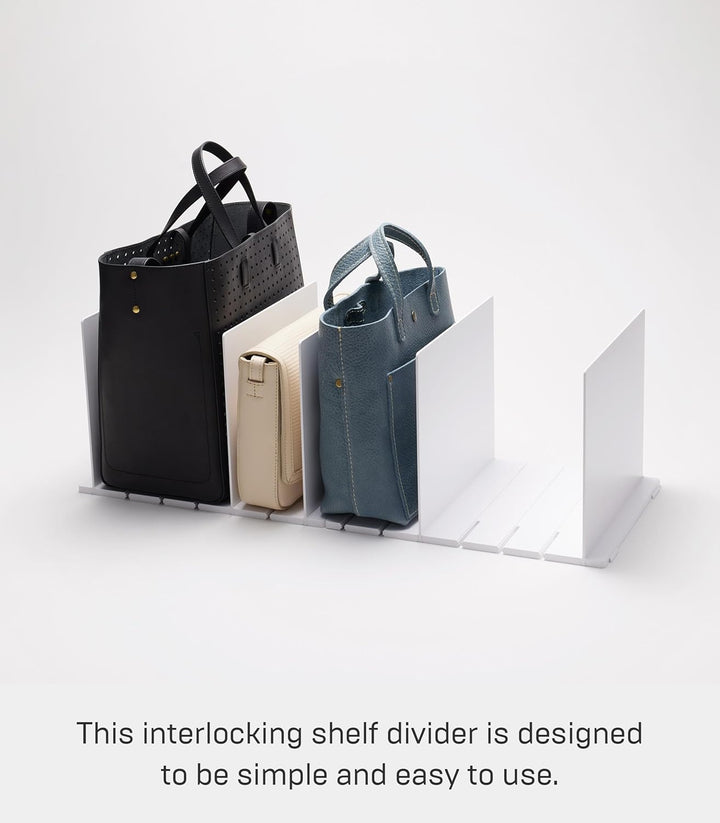 YAMAZAKI 4956 SMART Taschen-Organizer (2er-Set), weiss, ABS-Harz, minimalistisch, 31.8 x 24 x 21 cm,