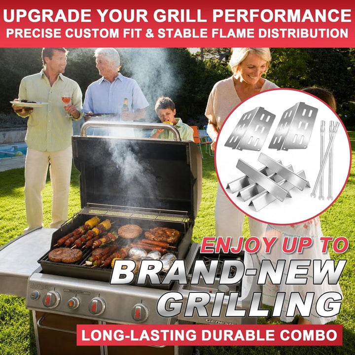 DcYourHome Grill-Ersatzteil-Set für Weber Genesis 300 SER Grillteile, 7621 Flavorizer Bars, 7622 Wär