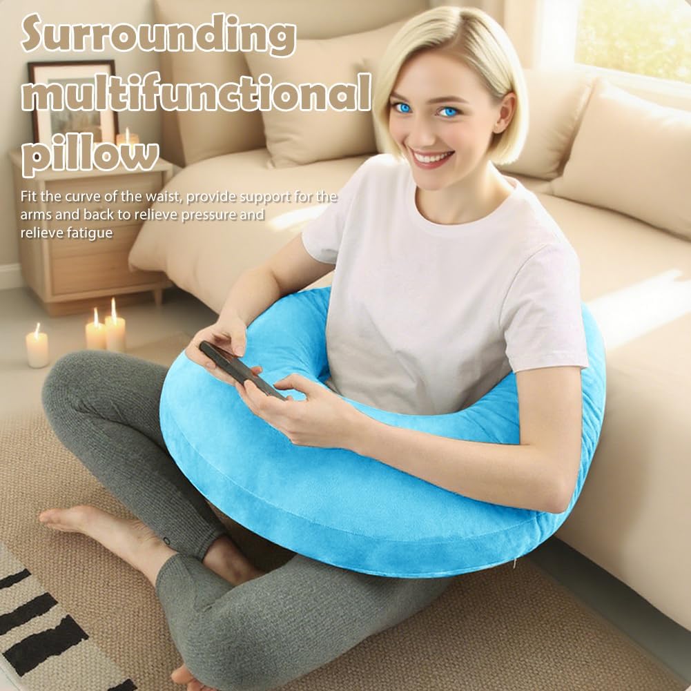 Lesekissen für Gaming, Yuragim Armlehne Unterstützung Bücherkissen, U-förmiges Lap Kissen Ergonomisc