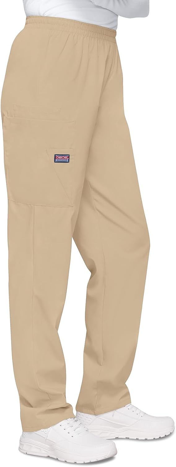 Cherokee Damen Workwear Cargo-Hose mit elastischer Taille Klassisch XS Khaki, XS Khaki
