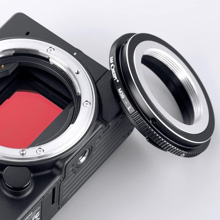 K&F Concept Objektivhalterungsadapter M39-L Manueller Fokus, kompatibel mit M39-Objektiv auf L-Mount