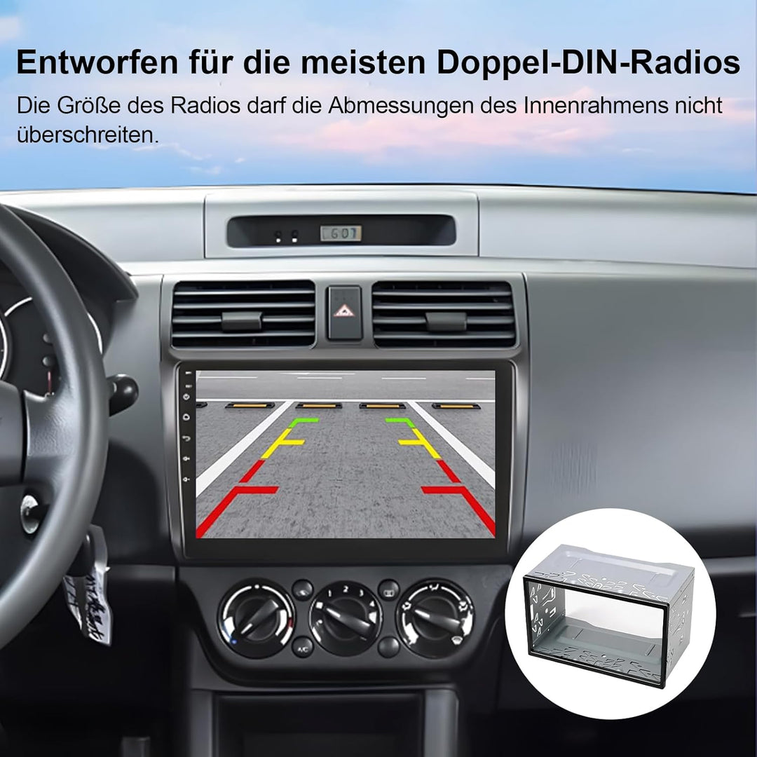 Auto Radio Montage Rahmen 2DIN Doppel Metallrahmen Halterung Faszienmontageset für Doppel DIN Auto R