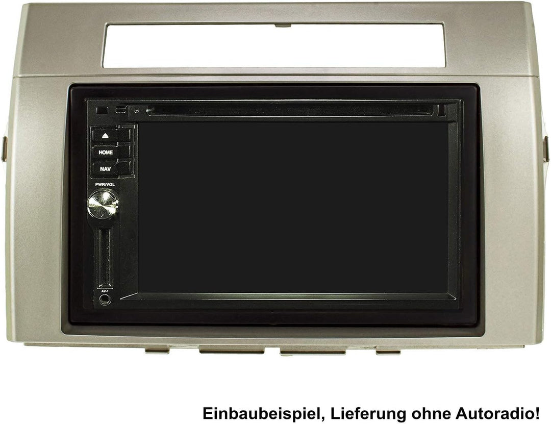 tomzz Audio 2455-053 Doppel DIN Radioblende Set kompatibel mit Toyota Corolla Verso ZER/ZZE Bj.2004-