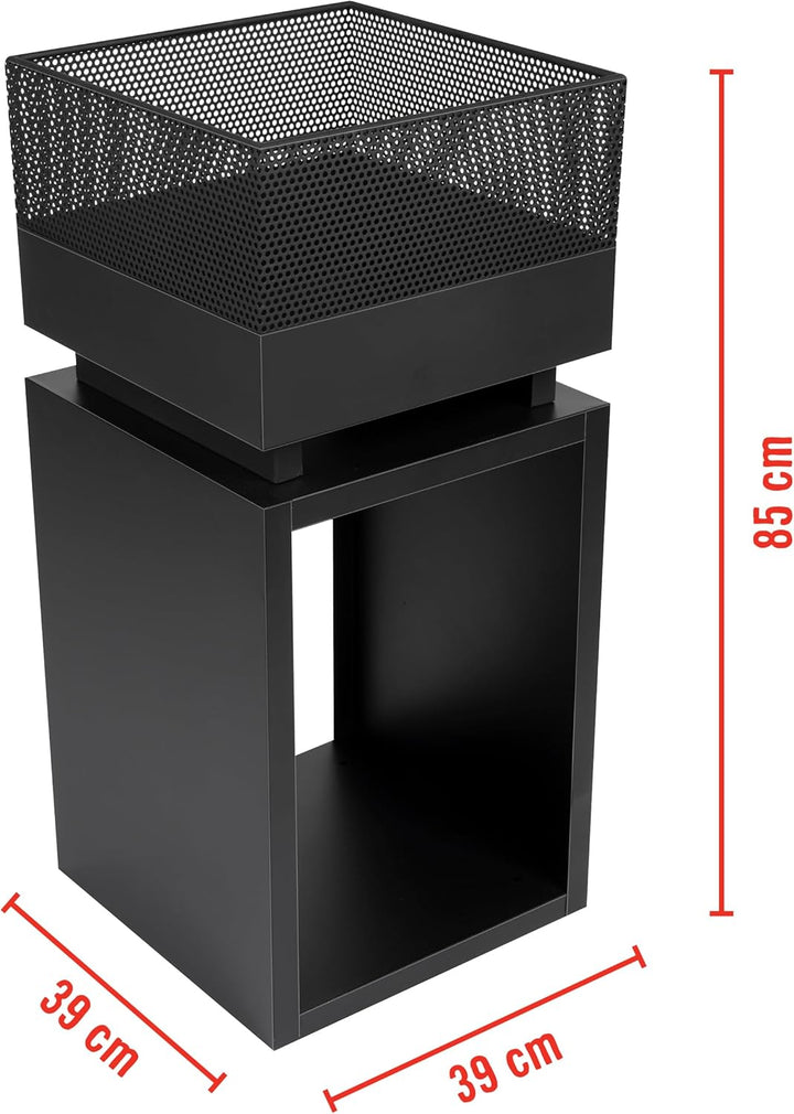 BBQ Collection Feuerkorb, Aluminium, Schwarz, One Size