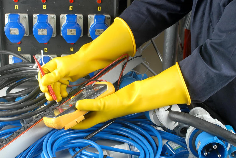 Ansell ActivArmr Elektriker-Schutzhandschuhe, Elektroschutz Klass 0 (1000V), Elektrisch Isolierende