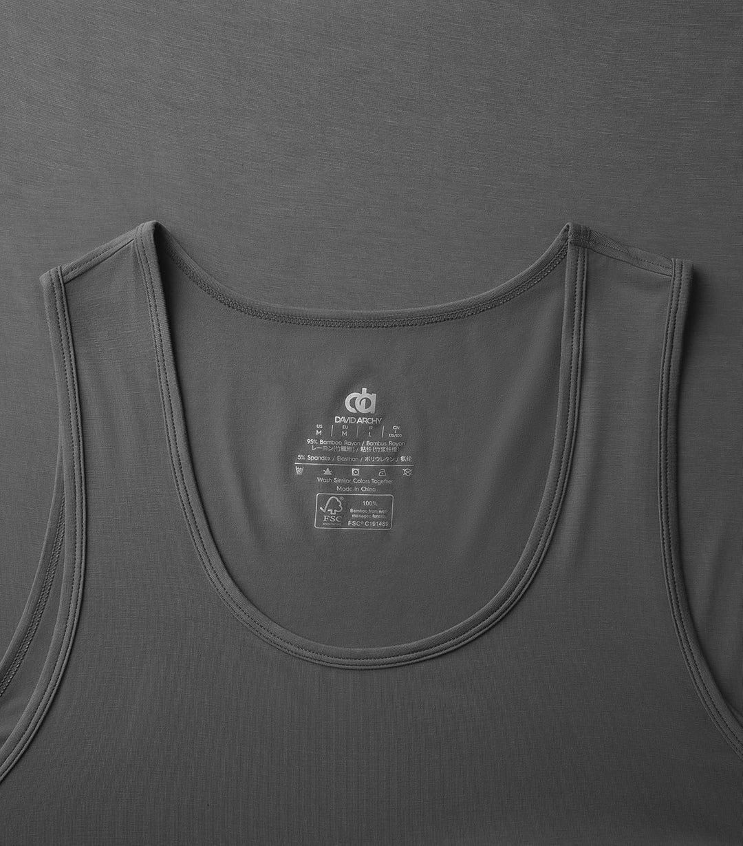 DAVID ARCHY Herren Tank Top Unterhemd mit Rundhals-Ausschnitt aus Bambusfaser,3er or 5er Pack, 3pack