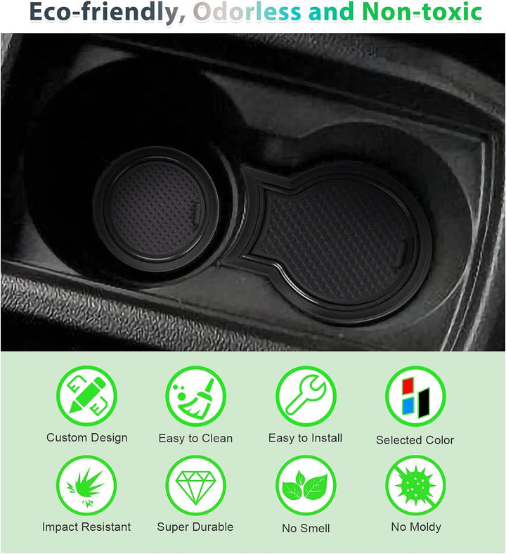 GAFAT 2018-2021 Renaul-t/Dacia Duster Antirutschmatten, Gummimatten, Mittelkonsole Becherhalter Matt