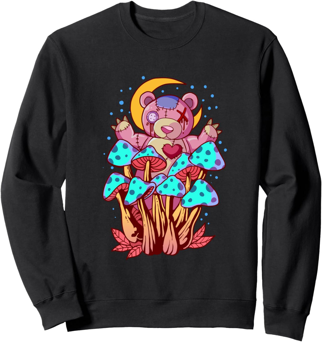 Pastell Goth Teddy Anime Kawaii Sweatshirt