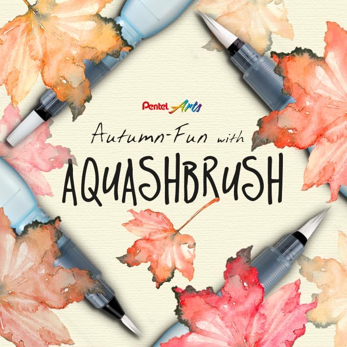 Pentel Aquash Brush FRH, Set mit 3 Pinseln für Wasserbehälter mit feinen, mittelgrossen und grossen