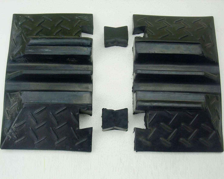 2 Kanal 30°-Bogen/Endstücke für Kabelbrücke/Schlauchbrücke für PKW & LKW (1 Set Endstücke), 1 Set En
