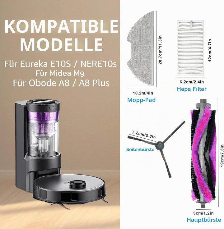 Ersatzteil für Eureka E10S NERE10s, für Midea M9, für Obode A8 A8 Plus Staubsauger roboter Zubehör