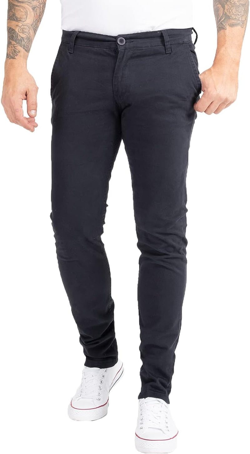 Indumentum Chino Hose Basic Slim Fit IS-305 30W / 30L Dunkelblau, 30W / 30L Dunkelblau