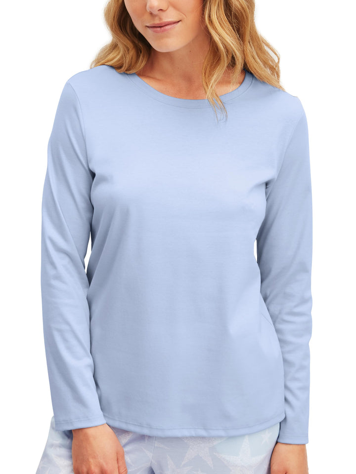 CALIDA Favourites Langarmshirt Damen, V-Neck, aus 100% Supima-Baumwolle | aus Baumwolle, pflegeleich