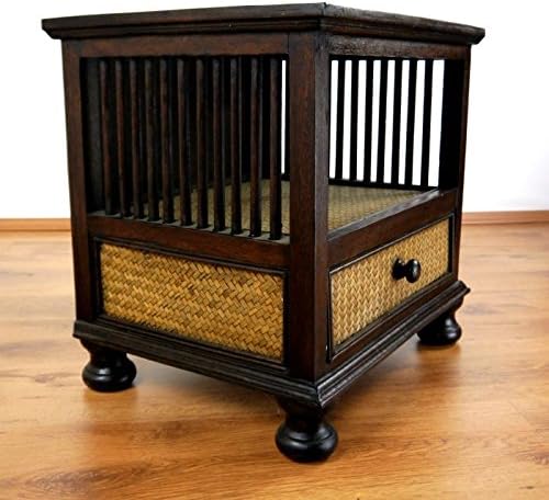 livasia Kommode, Nachtschrank mit Schublade, Rattanschränkchen, (Nr.1)