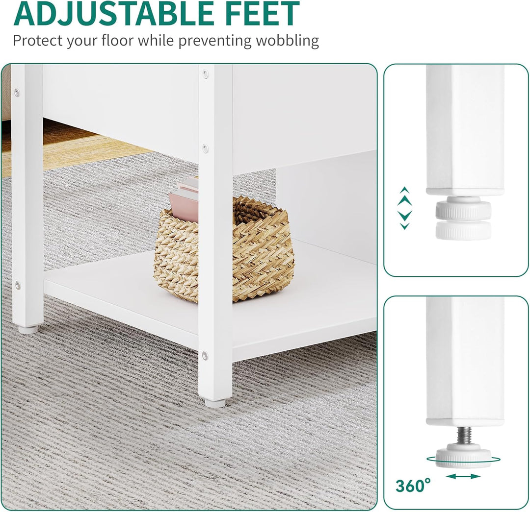 YITAHOME Couchtisch mit Anhebbarer Platte und Schubladen, 4-in-1-Multifunktions-Couchtisch mit Staur