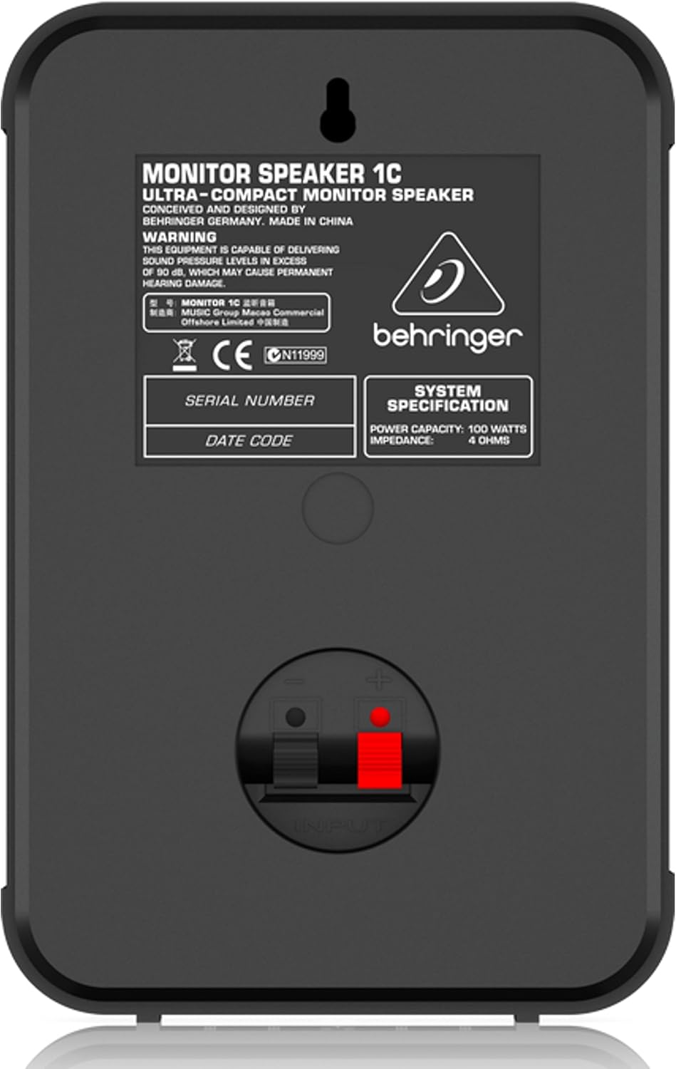 Behringer 1C-BK Ultrakompakter 100-Watt-5-Zoll-Monitorlautsprecher
