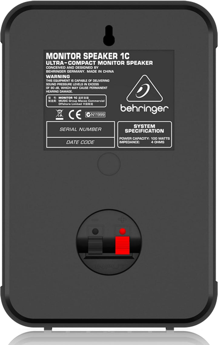 Behringer 1C-BK Ultrakompakter 100-Watt-5-Zoll-Monitorlautsprecher