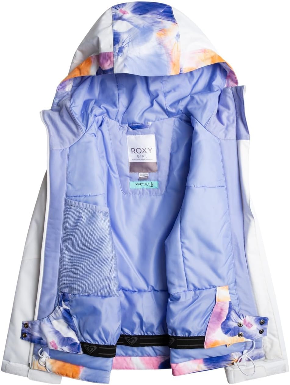 Roxy Mädchen Girl Jk Jetty-Snow Jacket 8-16 10 Jahre Weiss, 10 Jahre Wei&amp;