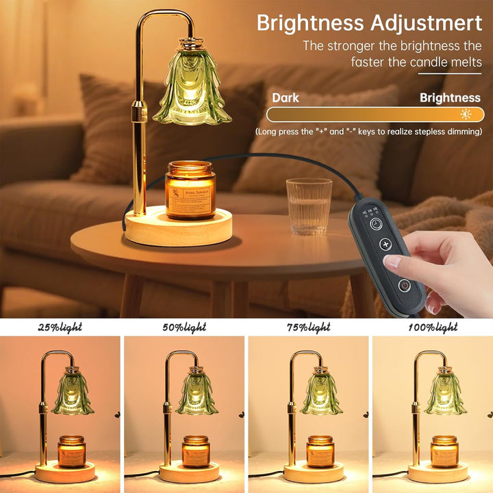 Candle Warmer Lamp with Timer Electric Adjustable Height Candle Dimmable Wax Warmer Lamp Jar Candles
