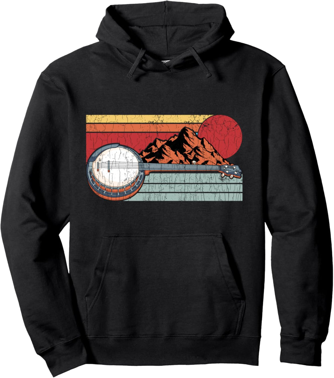 Retro Banjo Spieler Geschenk Pullover Hoodie