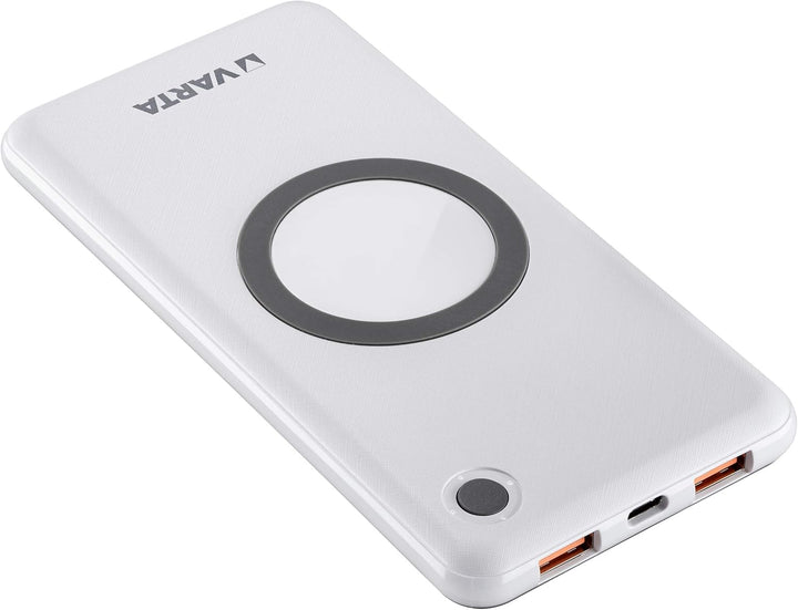 VARTA 2 in 1 Power Bank und Wireless Charger, kabelloses Ladegerät, Powerbank 10000mAh, Qi Ladestati