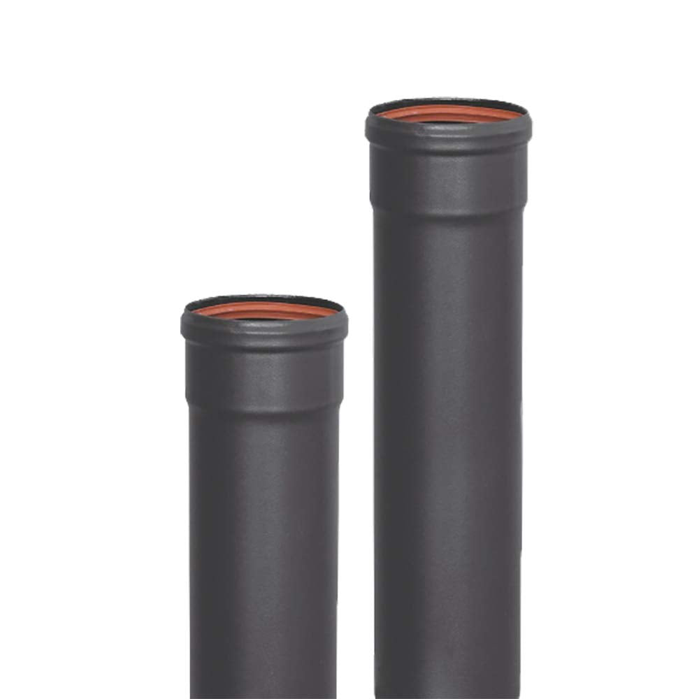 Emailliertes Rohr M-H 850°C- Ø80 mm - 0,50 Meter für Abgasleitung von Pelletöfen und Kaminen