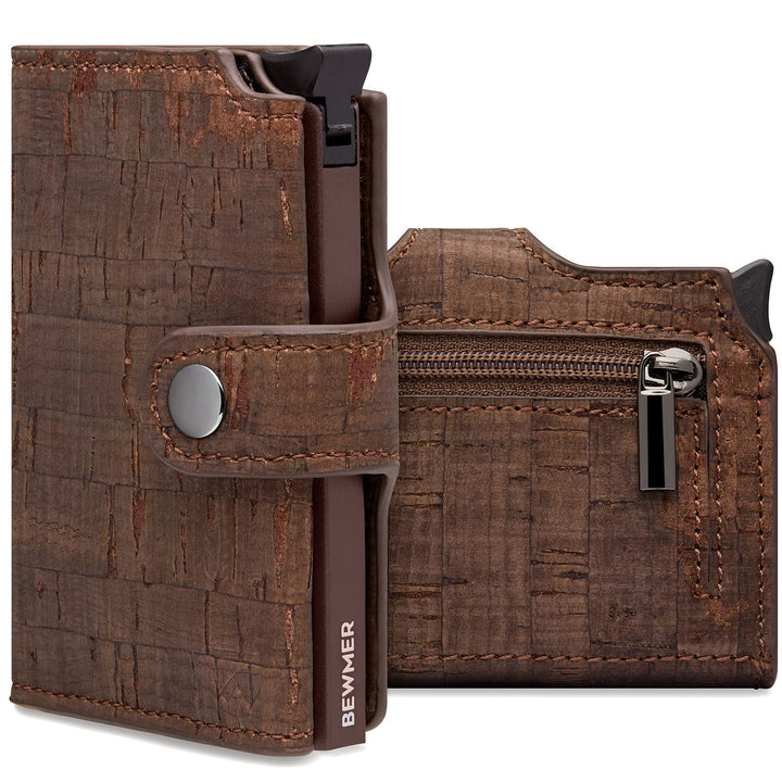 BEWMER Premium-Kreditkartenetui | Schlanke Brieftasche für Damen und Herren mit RFID-Schutz gegen Kl