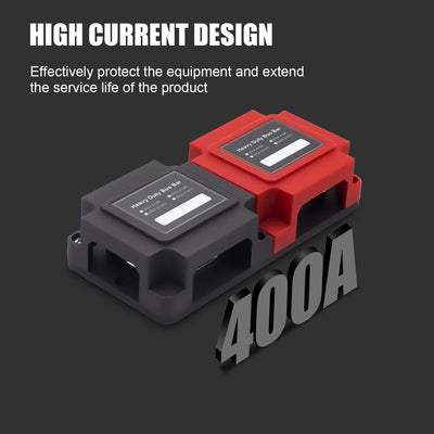 STANEW 400A Bus Bar Box Sicherungsblockhalter Kupfergefertigt Schwerlastmodul Geeignet 12V-48V DC, 8