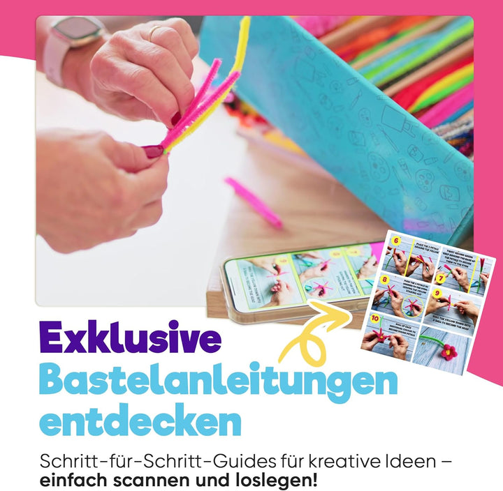 Blue Squid Bastelset für Kinder - 3000+ Teile Bastelbox - Riesiger Bastelwagen für Kinder Bastelbeda