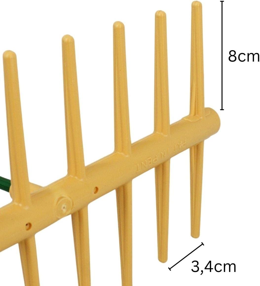 Rekord Rechen mit 2x16 Zinken aus Kunststoff, zweiseitig ohne Stiel Breite: 64 cm Gartenrechen, Heur
