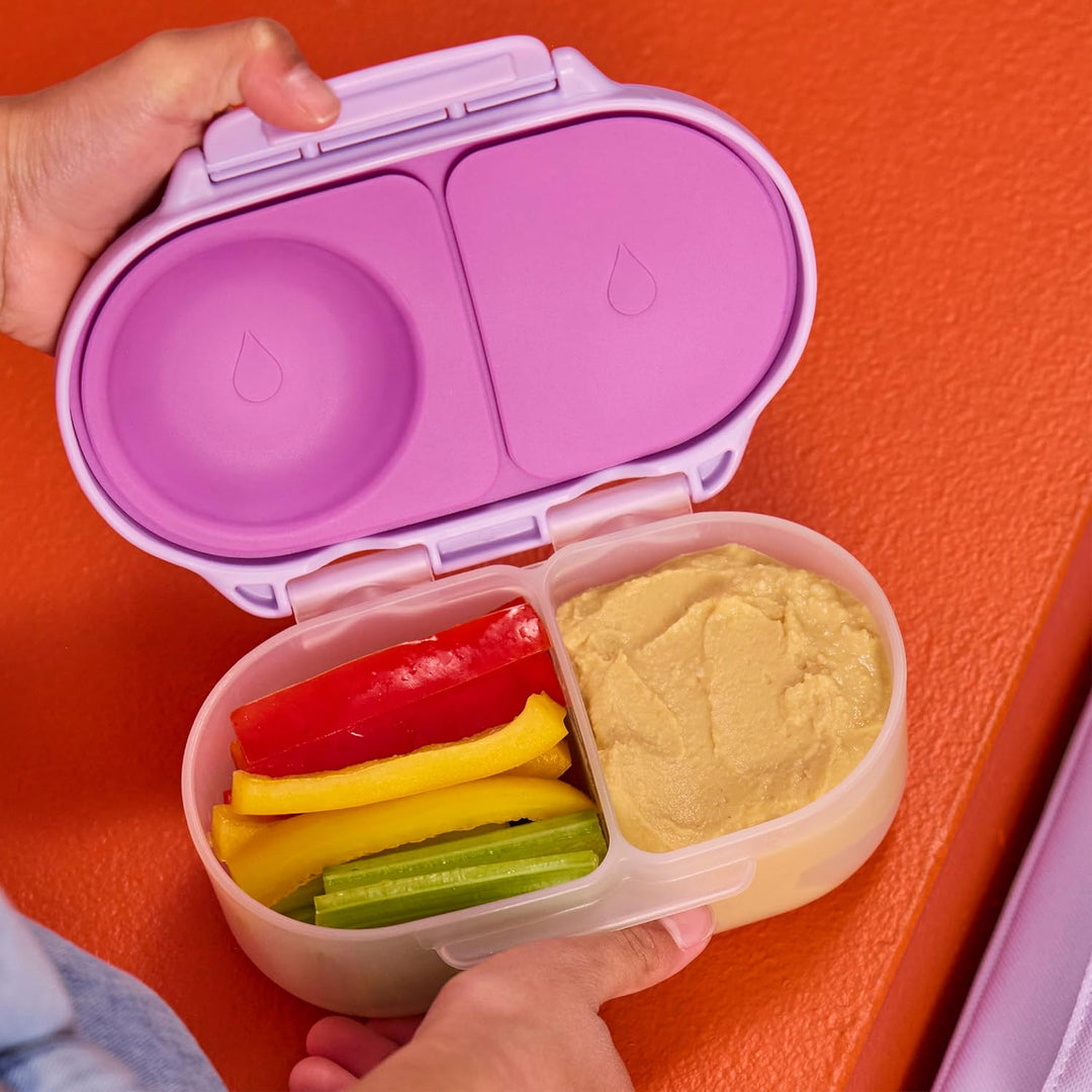 b.box Mini Brotdose | Bento-Box mit 3 Fächern (2 auslaufsicher) | Ideal für Kleinkinder, Kinderlunch