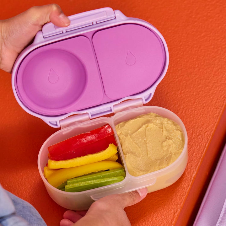b.box Mini Brotdose | Bento-Box mit 3 Fächern (2 auslaufsicher) | Ideal für Kleinkinder, Kinderlunch