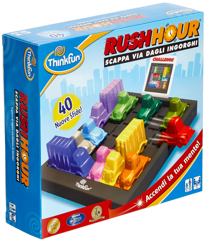 Ravensburger ThinkFun Rush Hour Flucht vor Staus, Logikspiel für Kinder ab 8 Jahren Italienische Ver