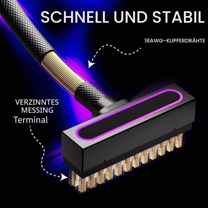 PSU 24Pin Verlängerungskabel,5V 3Pin ARGB SYNC für PC Stromversorgungskabel,18AWG 24Pin ATX für Kabe