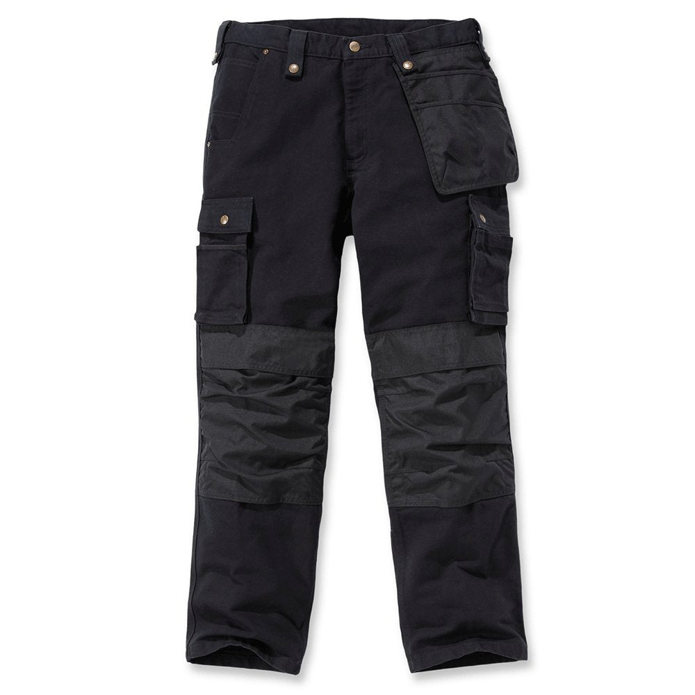 Carhartt Herren Washed Duck Multipocket Hose Work Utility Pants, 38W / 32L Schwarz