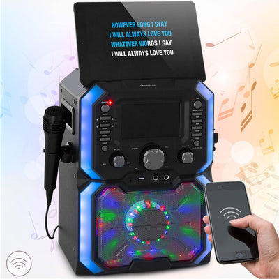 auna Rockstar Plus Karaokeanlage Karaokemaschine, Bluetooth-Funktion, USP-Port, CD-Player, für CD, C
