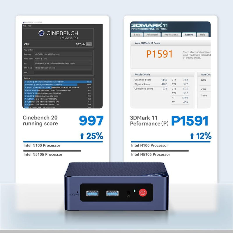 Beelink S12 Pro Mini PC 12th Gen Intel Alder Lake-N100 Processor (up to 3.40GHz),16G DDR4+500G PCIe