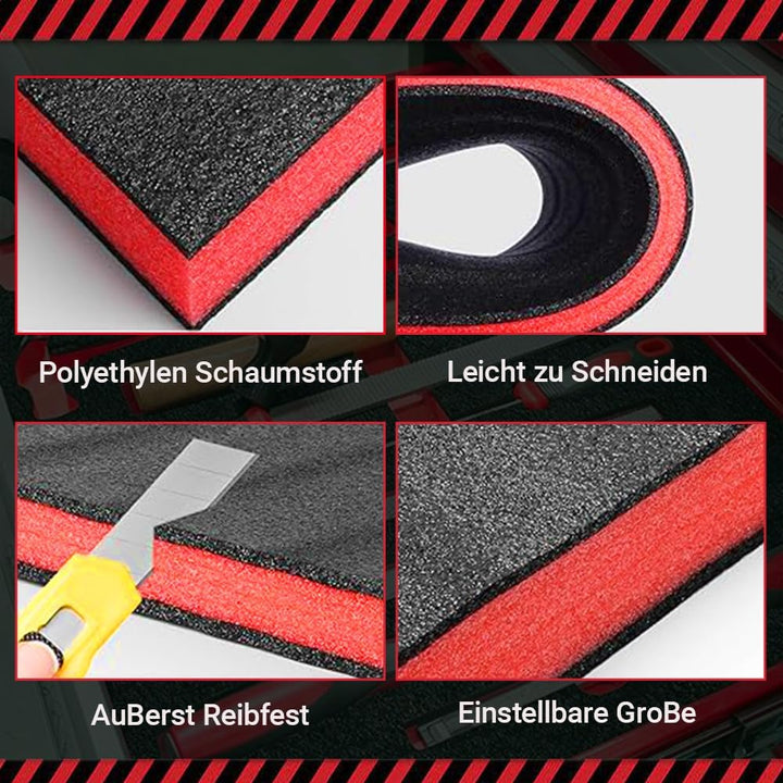 Schaumstoff Zuschnitt 4 Stück, Werkzeugkisten Schaumstoff 40 x 30 x 2.5cm, Schaumstoffeinlage Werkze