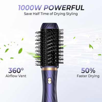 Airstyler Warmluftbürste Set 6 in 1, 1000W Haarstyler Stylingbürsten Set mit Haartrockner, Rundbürst