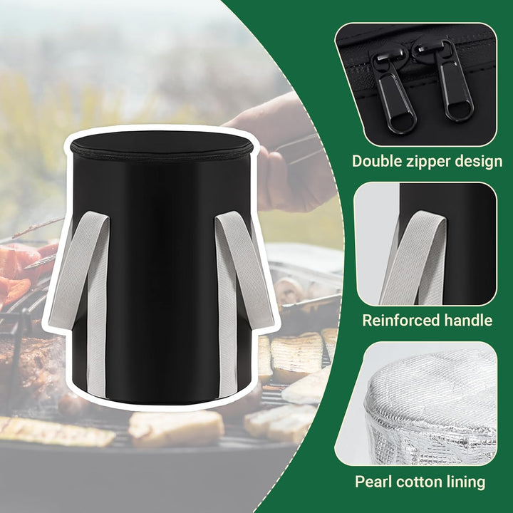 9 kg Holzpellet-Aufbewahrungstasche, wasserdichter Pellet-Aufbewahrungsbehälter für Grill und Smoker