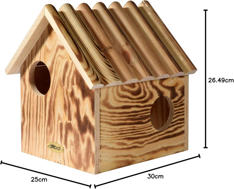 dobar® 22231FSCe Eichhörnchenkobel - Eichhörnchenhaus aus Massivholz - Futterhaus für Eichhörnchen -