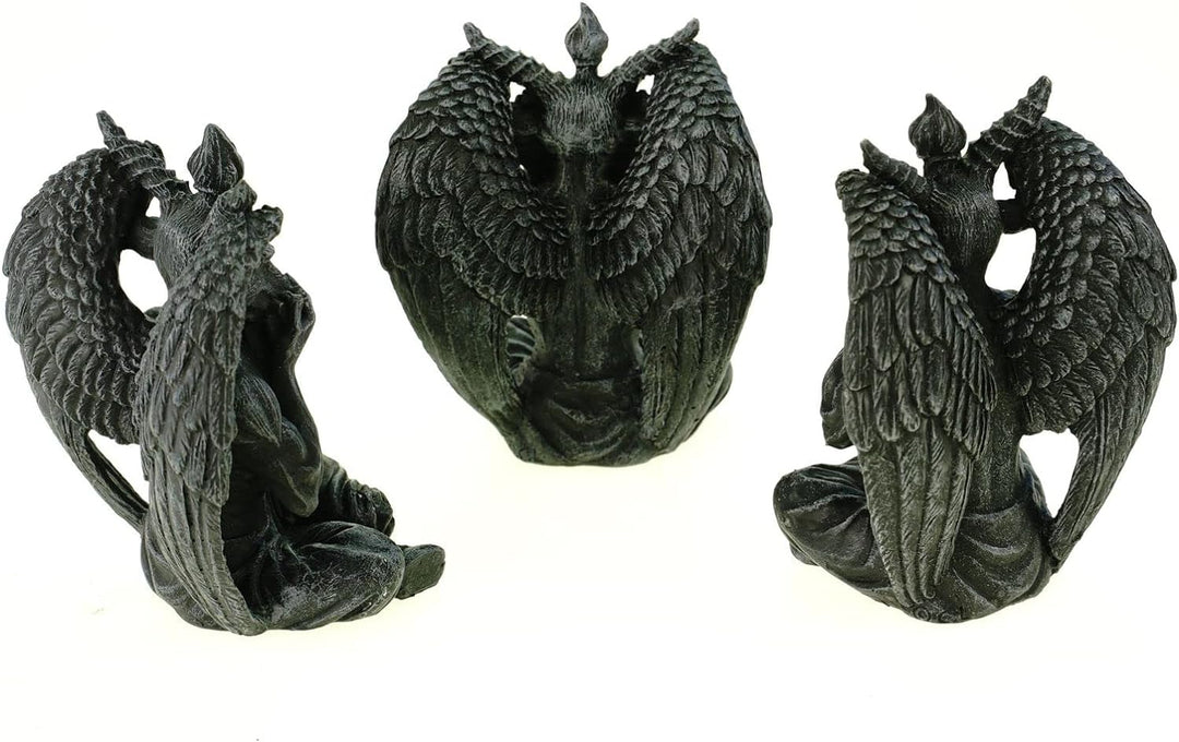 VOGLER Joh. Vogler GmbH 3er Set weise lustige Baphomet 10 cm Gothic Figur Totenschädel Totenkopf