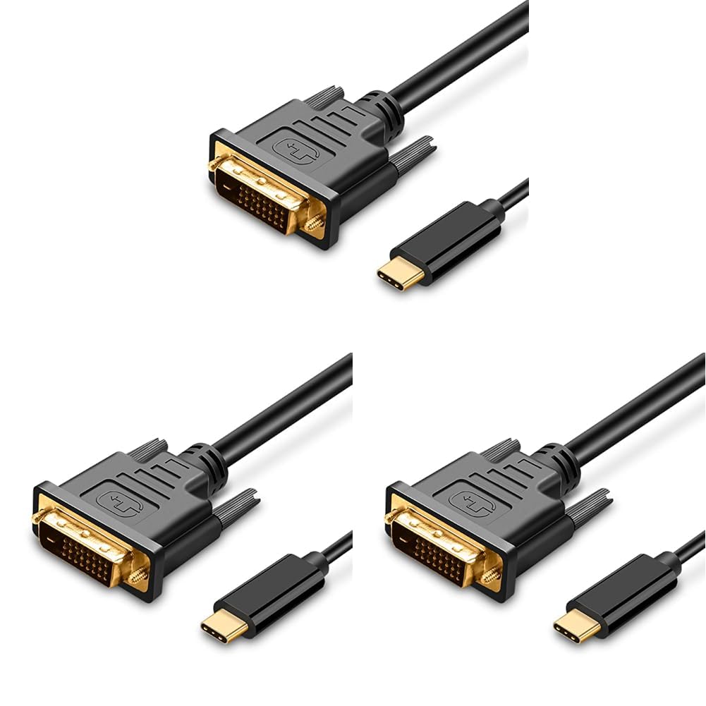 Upgrow Kabel USB Typ C-auf DVI, 4K bei 30 Hz, Thunderbolt-auf-DVI-Kabel, 1,8 m, USB-Typ-C-auf-DVI-Bu