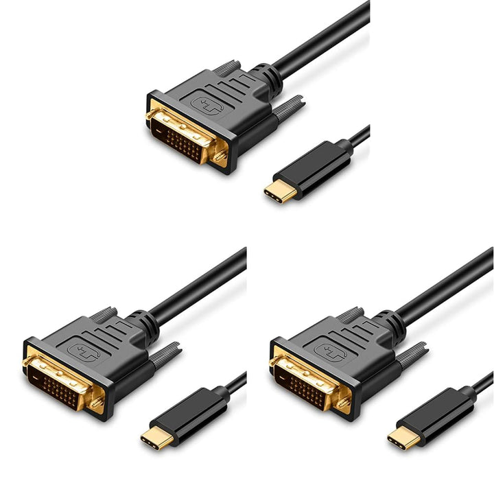 Upgrow Kabel USB Typ C-auf DVI, 4K bei 30 Hz, Thunderbolt-auf-DVI-Kabel, 1,8 m, USB-Typ-C-auf-DVI-Bu